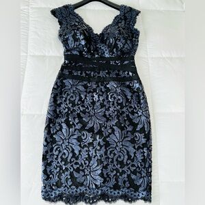 Tadashi Shoji Sequin Lace Cocktail Dress Size 6